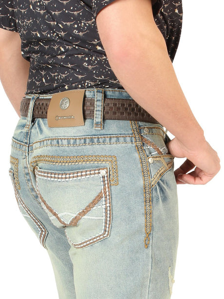 Centenario Men’s Bootcut Jeans - Light Blue 45535 - Diana Zapateria Inc