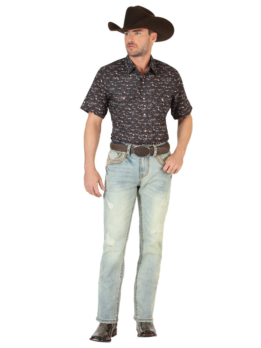 Centenario Men’s Bootcut Jeans - Light Blue 45535 - Diana Zapateria Inc