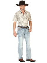 Centenario Men's Premium Denim Boot Cut Pants - Medium Blue 45533 - Diana Zapateria Inc