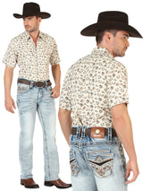 Centenario Men's Premium Denim Boot Cut Pants - Medium Blue 45533 - Diana Zapateria Inc