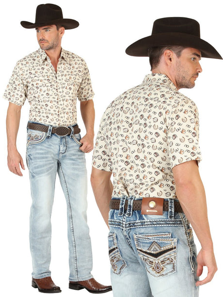 Centenario Men's Premium Denim Boot Cut Pants - Medium Blue 45533 - Diana Zapateria Inc