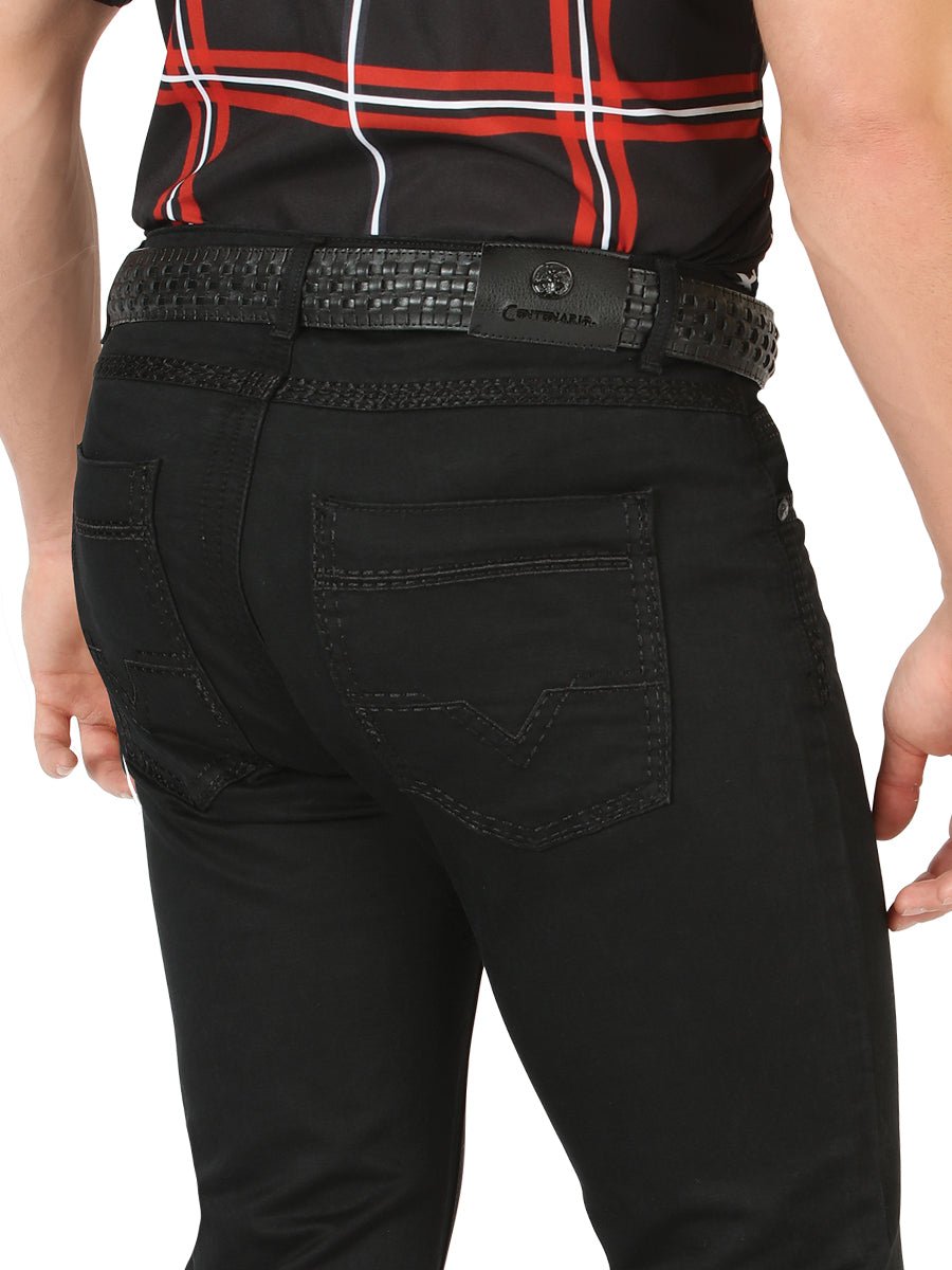 Centenario Slim Fit Denim Pants - Black 45540 - Diana Zapateria Inc