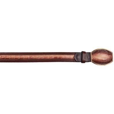 Cinto Casual de Cocodrilo Caiman Panza Original Color Arena Difuminado - Los Altos Boots - Los Altos Boots