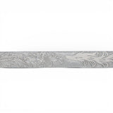 Cinto de Piel Estampado Cincelado Plata con Hebilla Metálica Texas - TMB207114 - Tanner Mark Boots