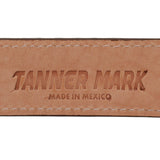 Cinto de Piel Estampado Cincelado Plata con Hebilla Metálica Texas - TMB207114 - Tanner Mark Boots