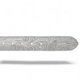 Cinto de Piel Estampado Cincelado Plata con Hebilla Metálica Texas - TMB207114 - Tanner Mark Boots