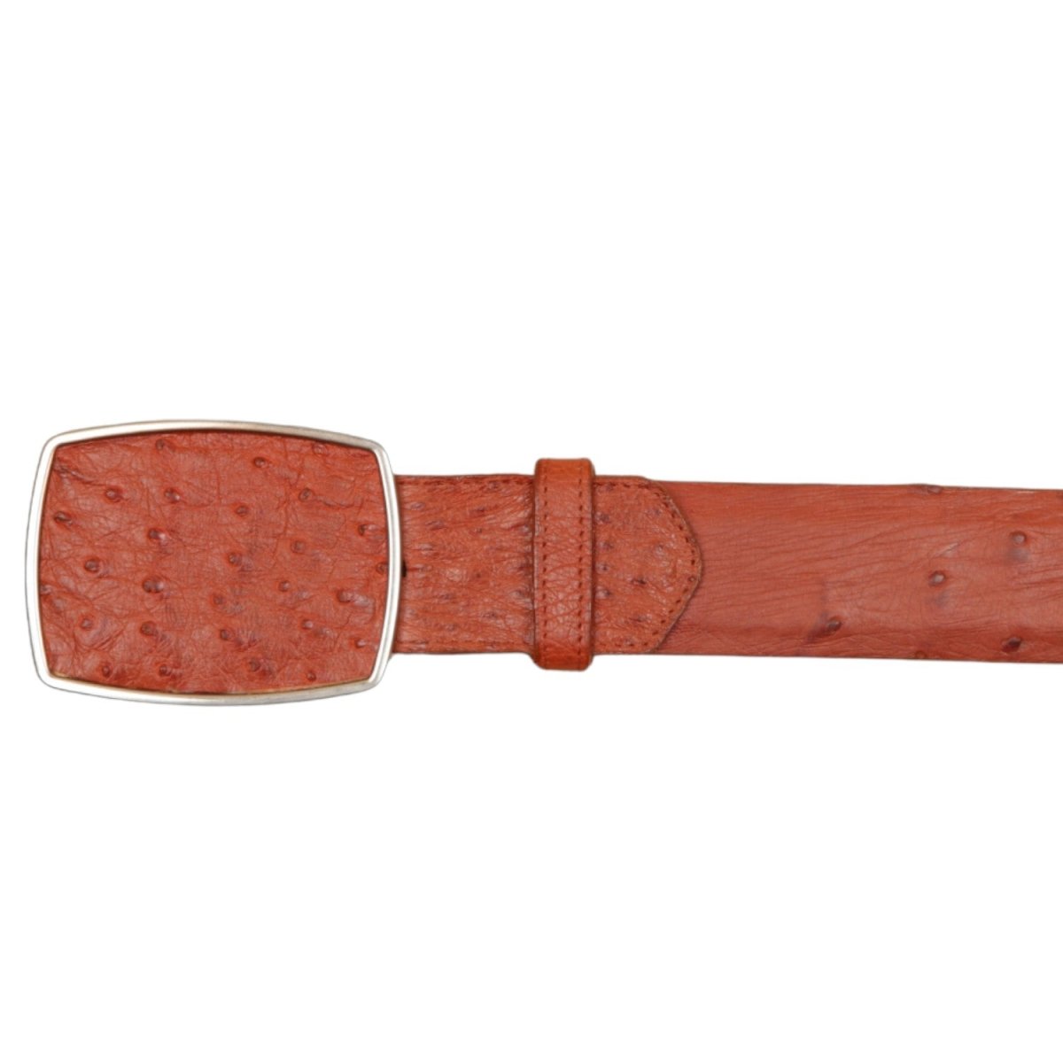 Cinto Vaquero de Avestruz Original Color Cognac - Wild West Boots - Wild West Boots