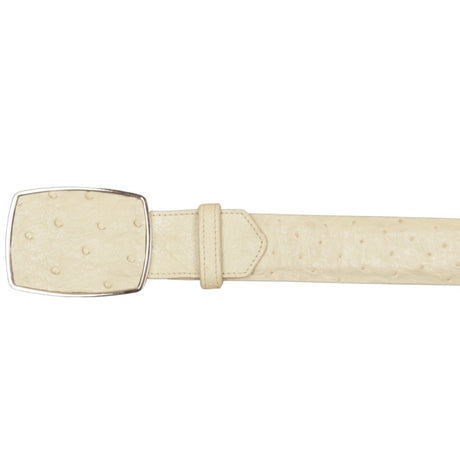 Cinto Vaquero de Avestruz Original Color Hueso - Wild West Boots - Wild West Boots