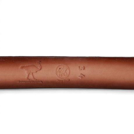 Genuine Ostrich Leather Western Belt Tabacco Color - Los Altos Boots - Front View