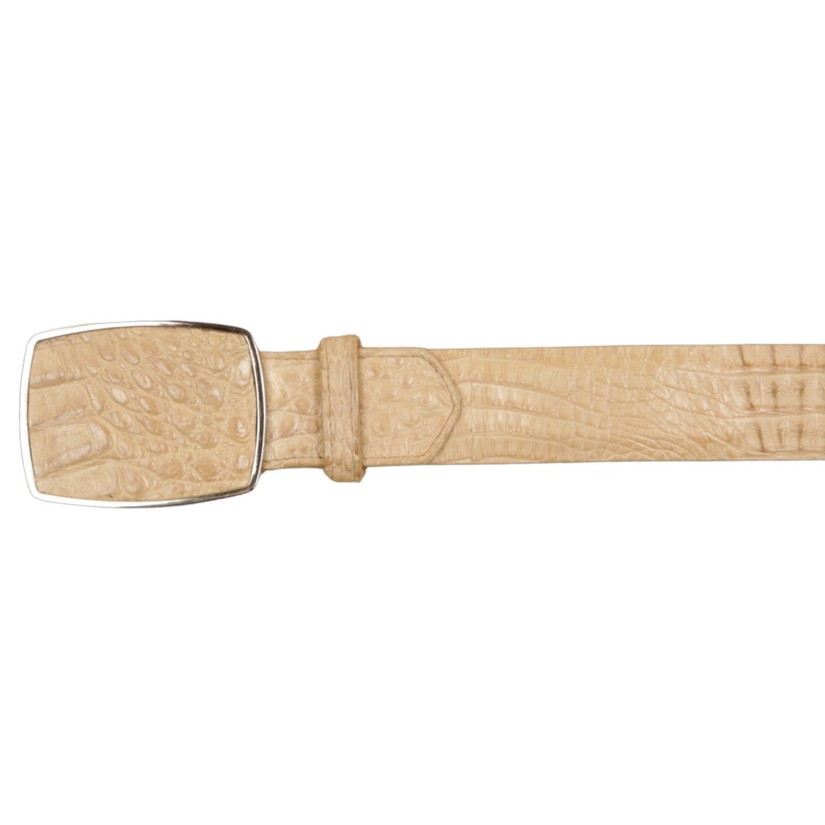 Cinto Vaquero de Cocodrilo Caiman Original Color Arena - Wild West Boots - Wild West Boots