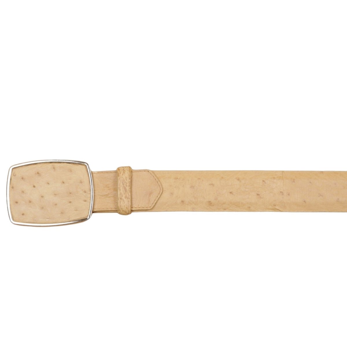 Cinto Vaquero de Panza de Avestruz Original Color Arena - Wild West Boots - Wild West Boots