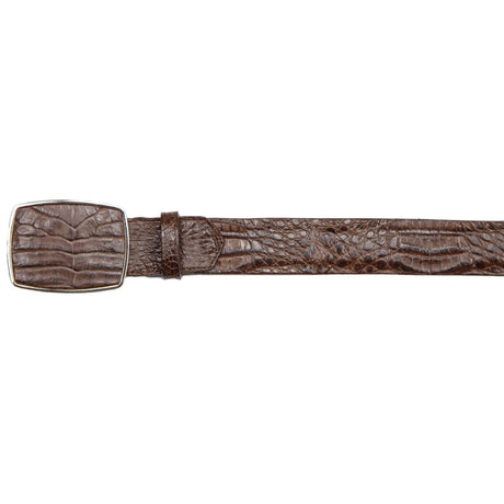 Cinto Vaquero de Panza de Cocodrilo Caiman Original Color Cafe - Los Altos Boots - Los Altos Boots