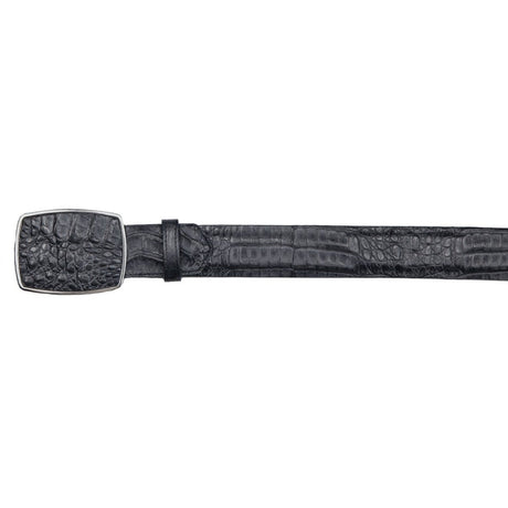 Cinto Vaquero de Panza de Cocodrilo Caiman Original Color Negro - Los Altos Boots - Los Altos Boots