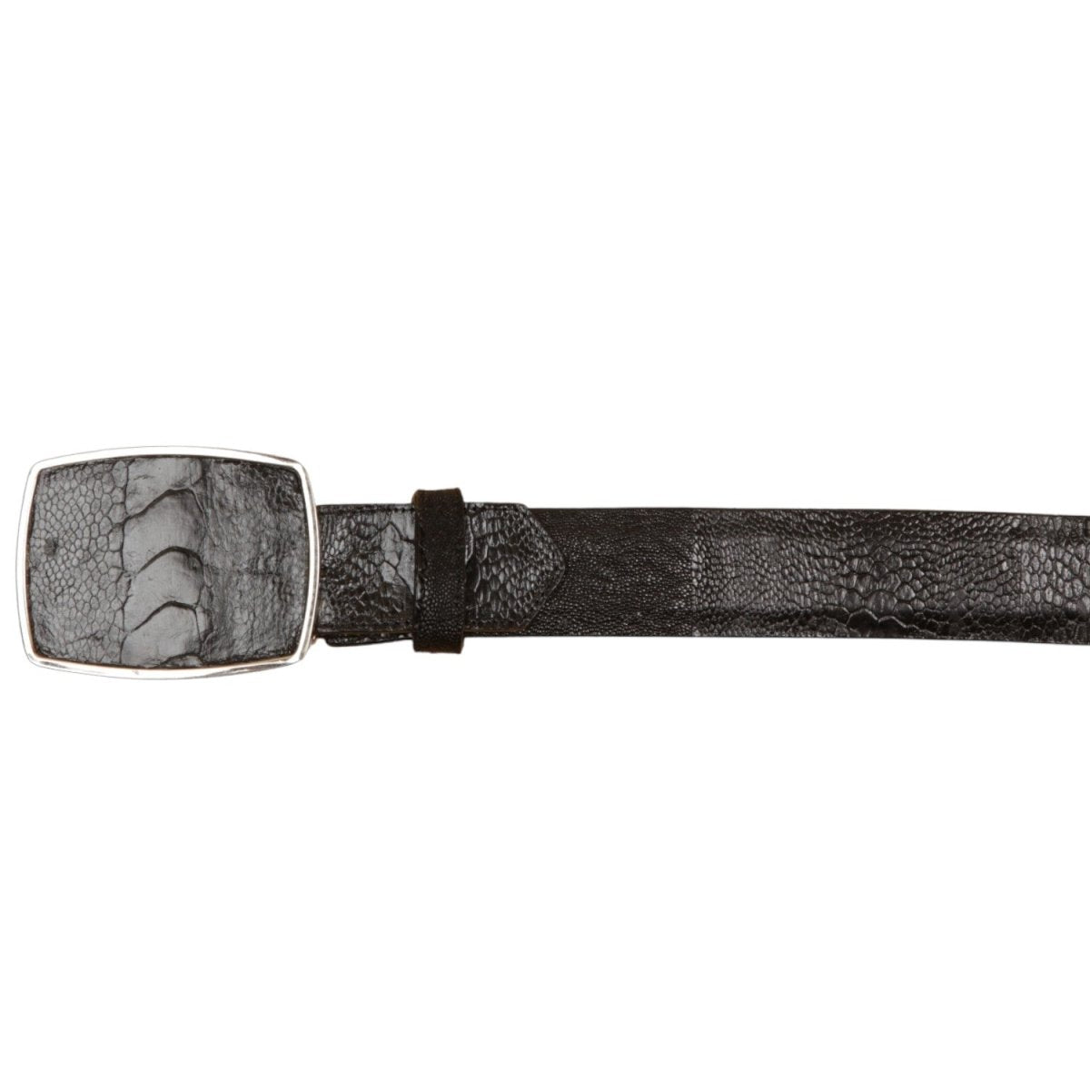 Cinto Vaquero de Pata de Avestruz Original Color Negro - Wild West Boots - Wild West Boots