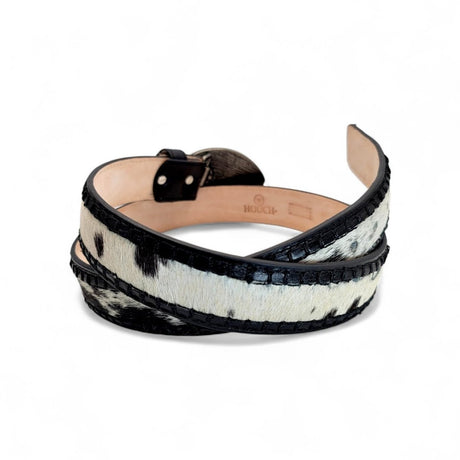 Cinto Vaquero de Piel con Pelo para Hombre 2" Estilo Rodeo – Hooch Boots HC - 112 - Hooch