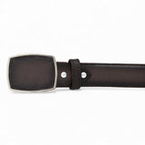 Cinto Vaquero de Piel Original Color Cafe Hebilla Metal - La Careta - La Carreta