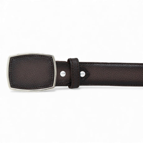 Cinto Vaquero de Piel Original Color Cafe Hebilla Metal - La Careta - La Carreta