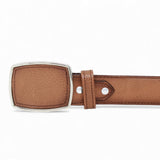 Cinto Vaquero de Piel Original Color Miel Hebilla Metal - La Careta - La Carreta