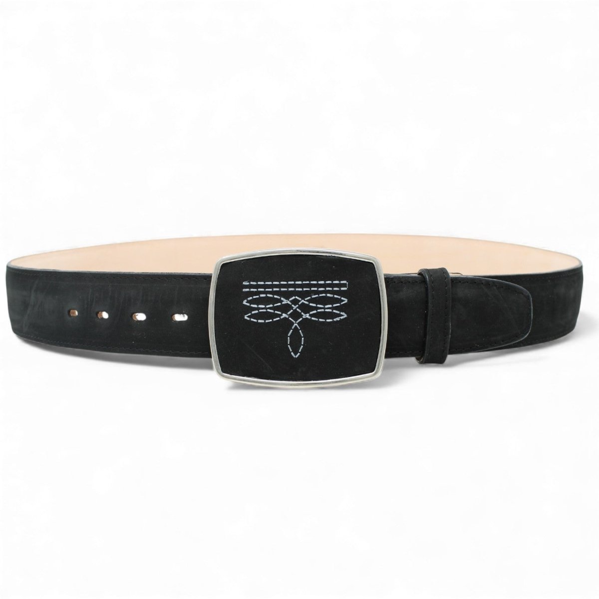 Cinto Vaquero de Piel Original Color Negro - Wild West - Wild West Boots