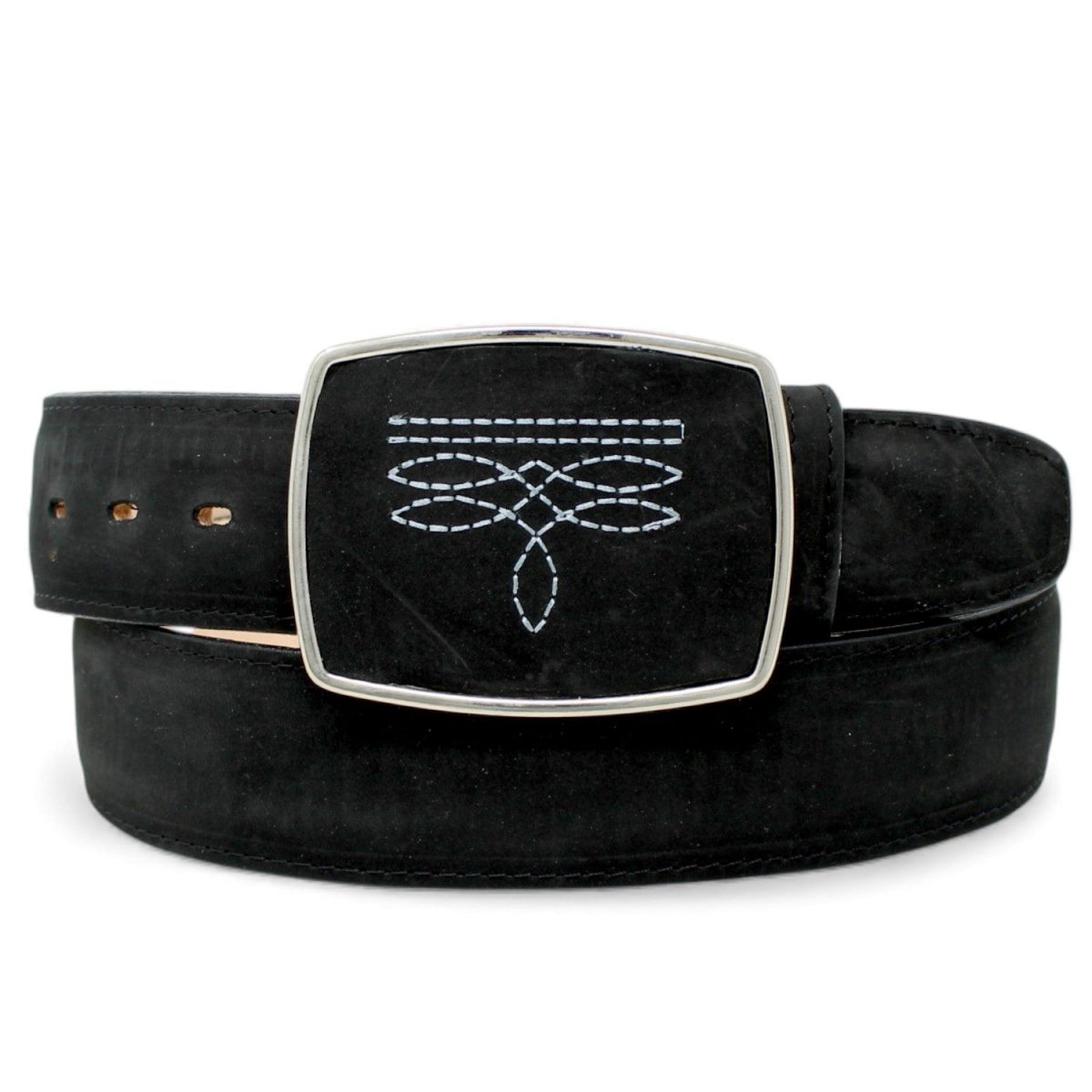 Cinto Vaquero de Piel Original Color Negro - Wild West - Wild West Boots