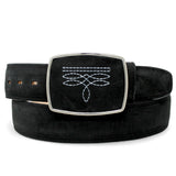 Cinto Vaquero de Piel Original Color Negro - Wild West - Wild West Boots