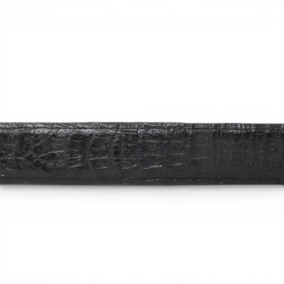 Cinto Vaquero de Piel Original Grabado de Cocodrilo Hebilla Metal- La Careta - La Carreta