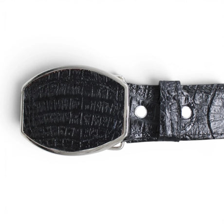 Cinto Vaquero de Piel Original Grabado de Cocodrilo Hebilla Metal- La Careta - La Carreta