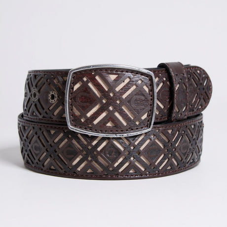 Cinto Vaquero de Piel para Hombre 2" con Diseño Calado Láser Estilo Rodeo – Hooch Boots HC - 105 - Hooch