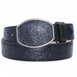 Cinto Vaquero para Hombre de Piel Cincelado Grabado a Mano Color Negro 2" Estilo Western – Hooch Boots HC - 117 - Hooch