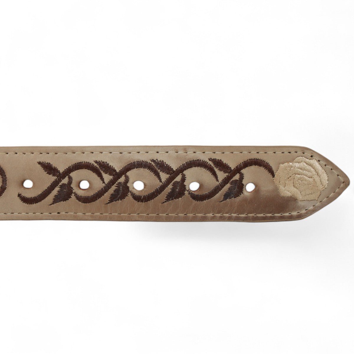 Cinto Vaquero para Mujer de Gamuza Original Con Rosas - TMLB205062 - Tanner Mark Boots