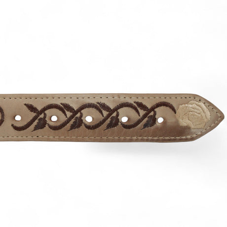 Cinto Vaquero para Mujer de Gamuza Original Con Rosas - TMLB205062 - Tanner Mark Boots