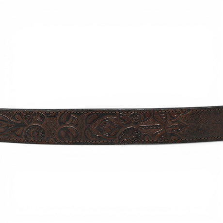 Cinto Vaquero para Mujer de Piel Cincelado Cafe - TMLB205300 - Tanner Mark Boots