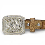 Cinto Vaquero para Mujer de Piel Cincelado Natural - TMLB200204 - Tanner Mark Boots