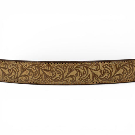 Cinto Vaquero para Mujer de Piel Cincelado Natural - TMLB200204 - Tanner Mark Boots