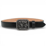 Cinto Vaquero para Mujer de Piel Cincelado Negro - TMLB200203 - Tanner Mark Boots