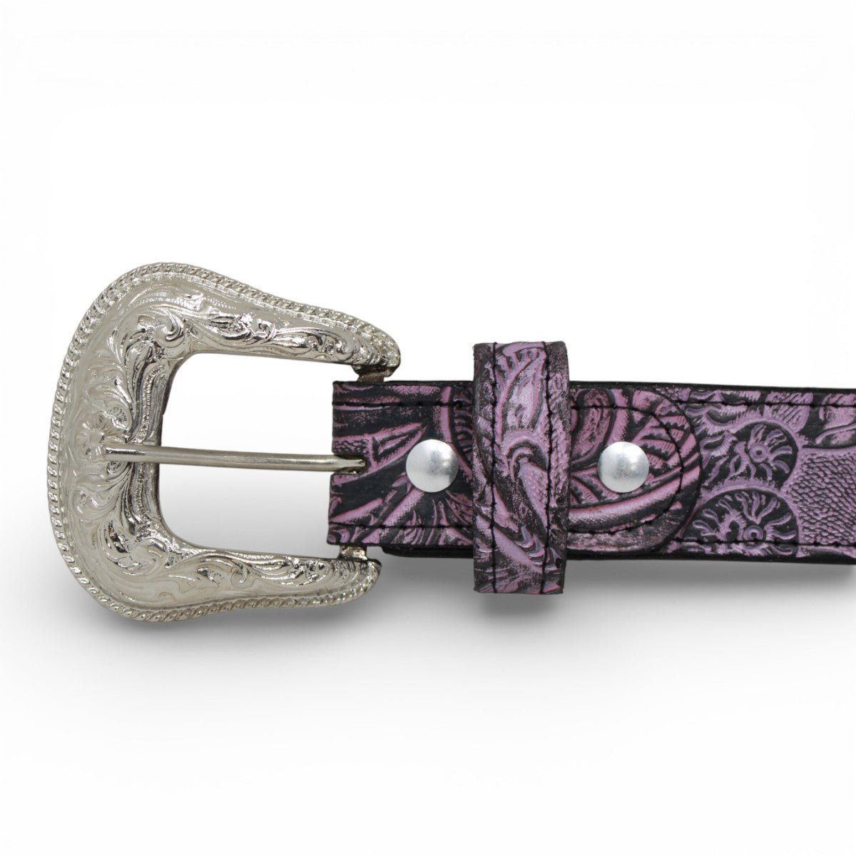 Cinto Vaquero para Mujer de Piel Cincelado Rosas - TMLB205299 - Tanner Mark Boots