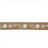 Cinto Vaquero para Mujer de Piel Crazy Original Con Flores Bordados - TMLB200759 - Tanner Mark Boots