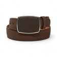 Genuine Leather Cowboy Belt Brown Color - Los Altos Boots - Front View 