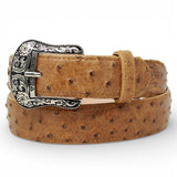 Cinturón de Avestruz Con Hebilla Metálica Texas Antique - TMXB200480 - Tanner Mark Boots