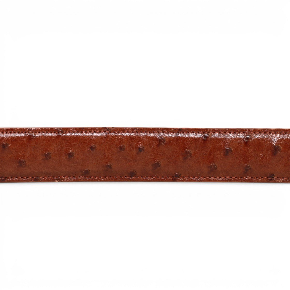 Cinturón de Avestruz Con Hebilla Metálica Texas Cognac - TMXB208013 - Tanner Mark Boots