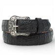 Cinturón de Caiman Negro Con Hebilla Metálica Texas - TMXB100159 - Tanner Mark Boots
