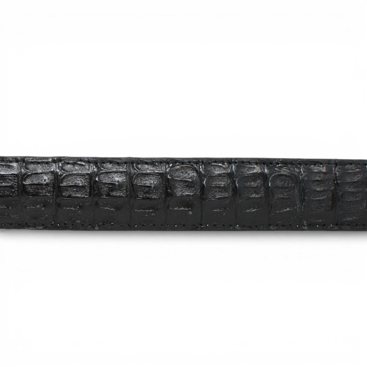 Cinturón de Caiman Negro Con Hebilla Metálica Texas - TMXB100159 - Tanner Mark Boots