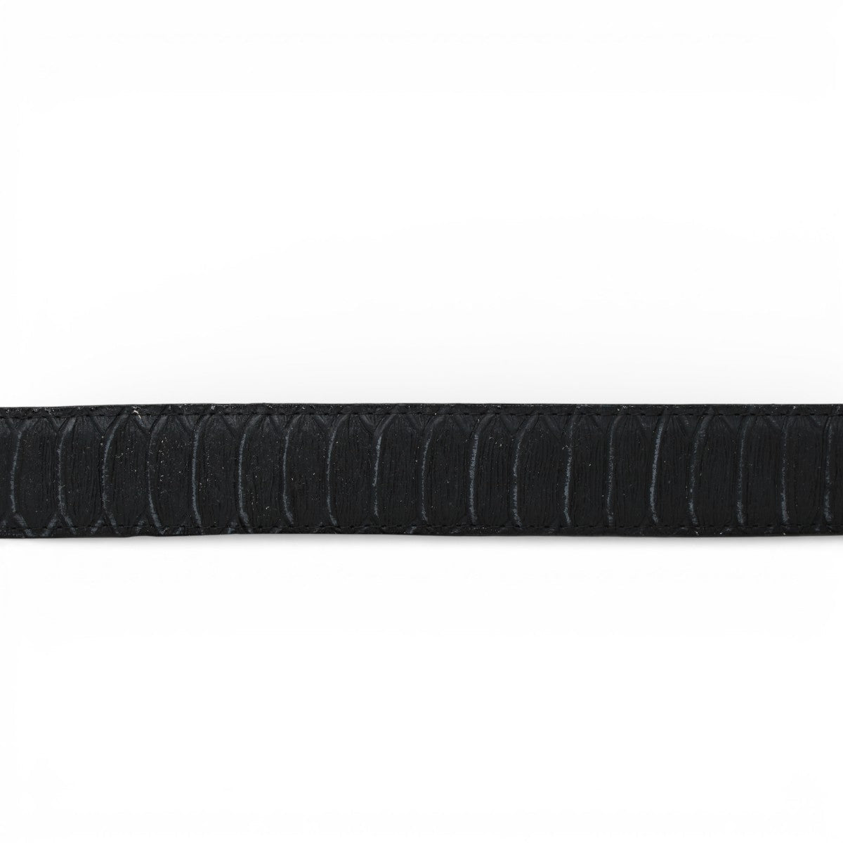 Cinturon de Piel con Estampado de Piton Jumbo y Hebilla Texas Negro - TMB205592 - Tanner Mark Boots