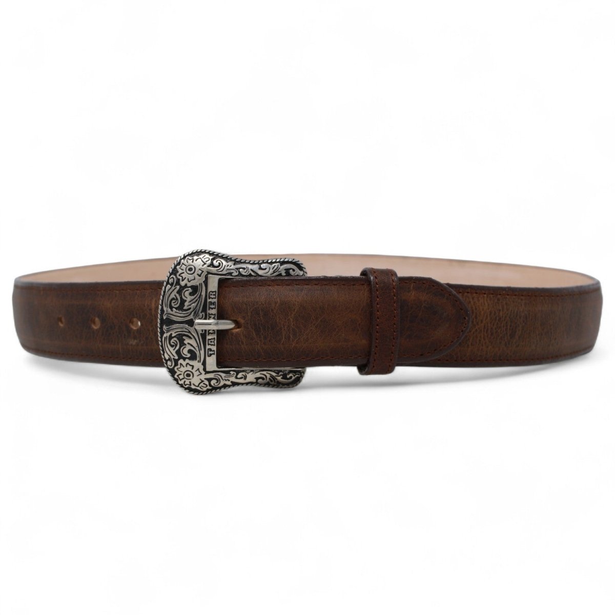 Cinturón de Piel con Hebilla Metálica Texas Cafe - Tanner Mark Boots