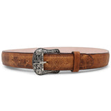 Cinturón de Piel con Hebilla Metálica Texas Cognac - Tanner Mark Boots