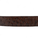 Cinturón de Piel Genuina con Estampado de Avestruz y Hebilla Metálica Texas Cafe - Tanner Mark Boots