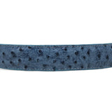 Cinturón de Piel Genuina con Estampado de Avestruz y Hebilla Metálica Texas - Tanner Mark Boots