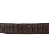 Cinturon de Piel Genuina con Estampado de Caiman Panza Hebilla Metálica Texas Cafe - Tanner Mark Boots