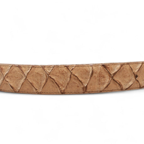 Cinturón de Piel Genuina con Estampado de Pirarucu y Hebilla Metálica Texas Arena - Tanner Mark Boots