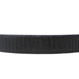 Cinturón de Piel Genuina con Estampado de Teju y Hebilla Metálica Texas Negro - Tanner Mark Boots